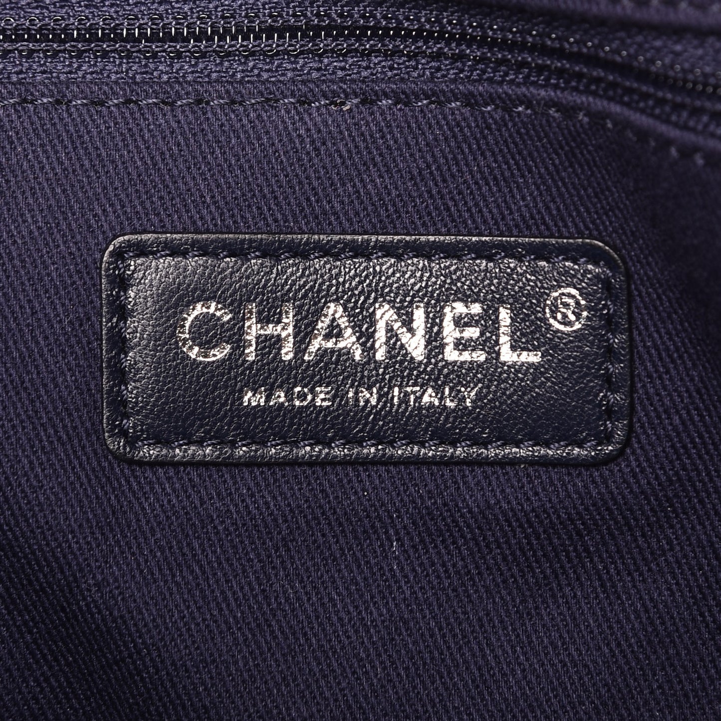 Canvas Sequin Large Deauville Tote Navy