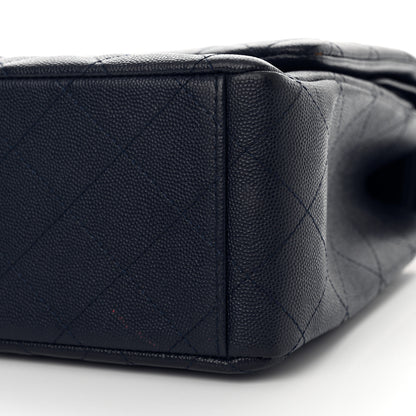Chanel Caviar Quilted Maxi Double Flap Navy Blue 10 of 14