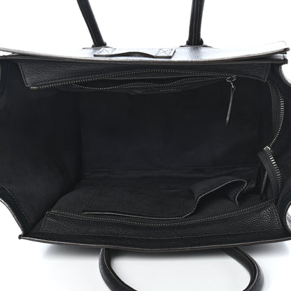 Celine Drummed Calfskin Mini Luggage Black 5 of 12