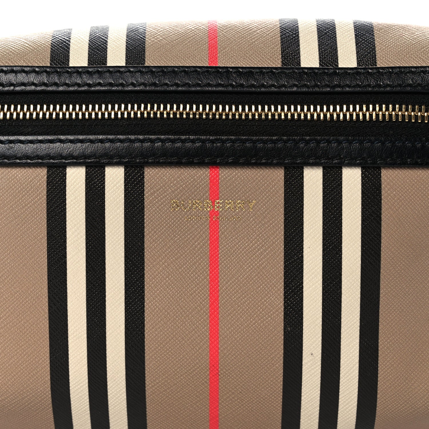 Burberry E-Canvas Icon Stripe Sonny Bum Bag Archive Beige 8 of 10