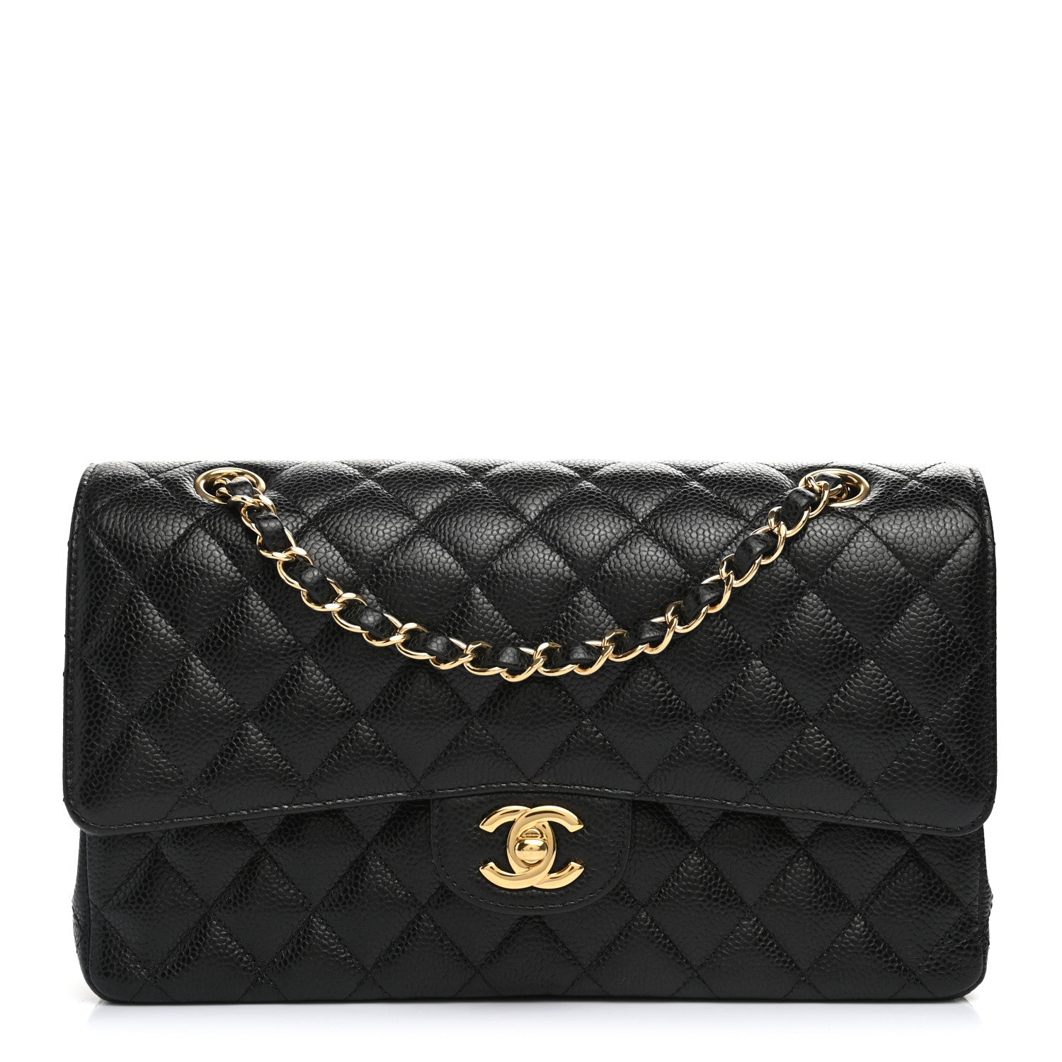 Chanel Caviar Quilted Medium Double Flap Black 1 of 12