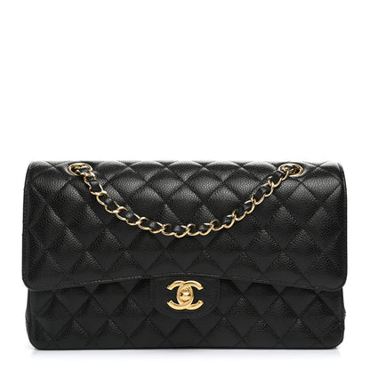Chanel Caviar Quilted Medium Double Flap Black 1 of 12