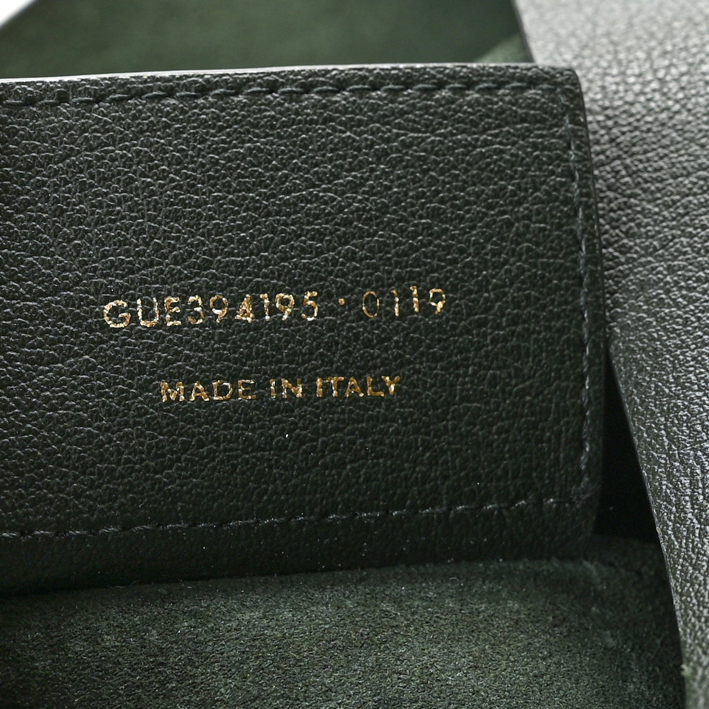 Calfskin Large Shopping Tote Dark Green