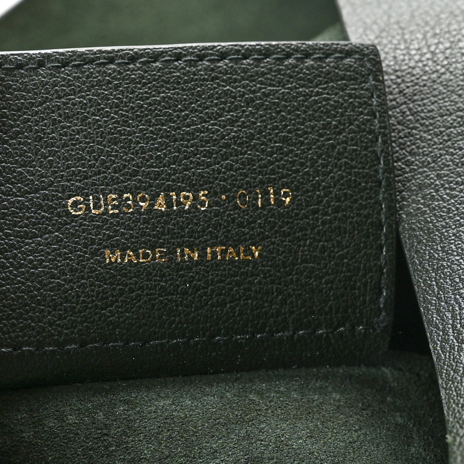 Saint Laurent Calfskin Large Shopping Tote Dark Green 9 of 13