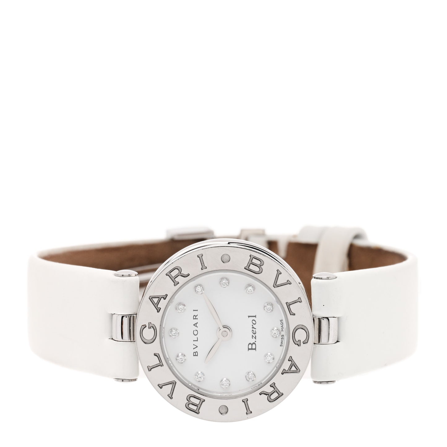 Stainless Steel Calfskin Diamond 22mm B.zero1 Quartz Watch