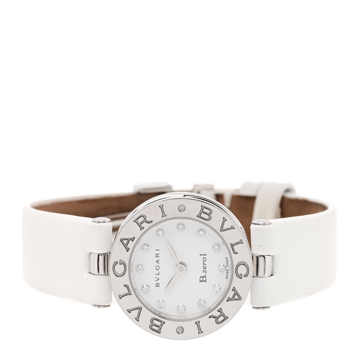 Bulgari Stainless Steel Calfskin Diamond 22mm B.zero1 Quartz Watch 2 of 5