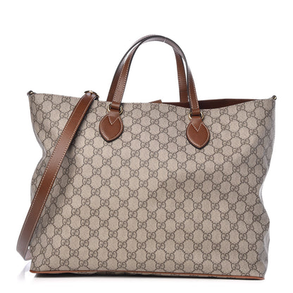 Gucci Soft GG Supreme Monogram Medium Crossbody Tote Beige Cuir 1 of 9