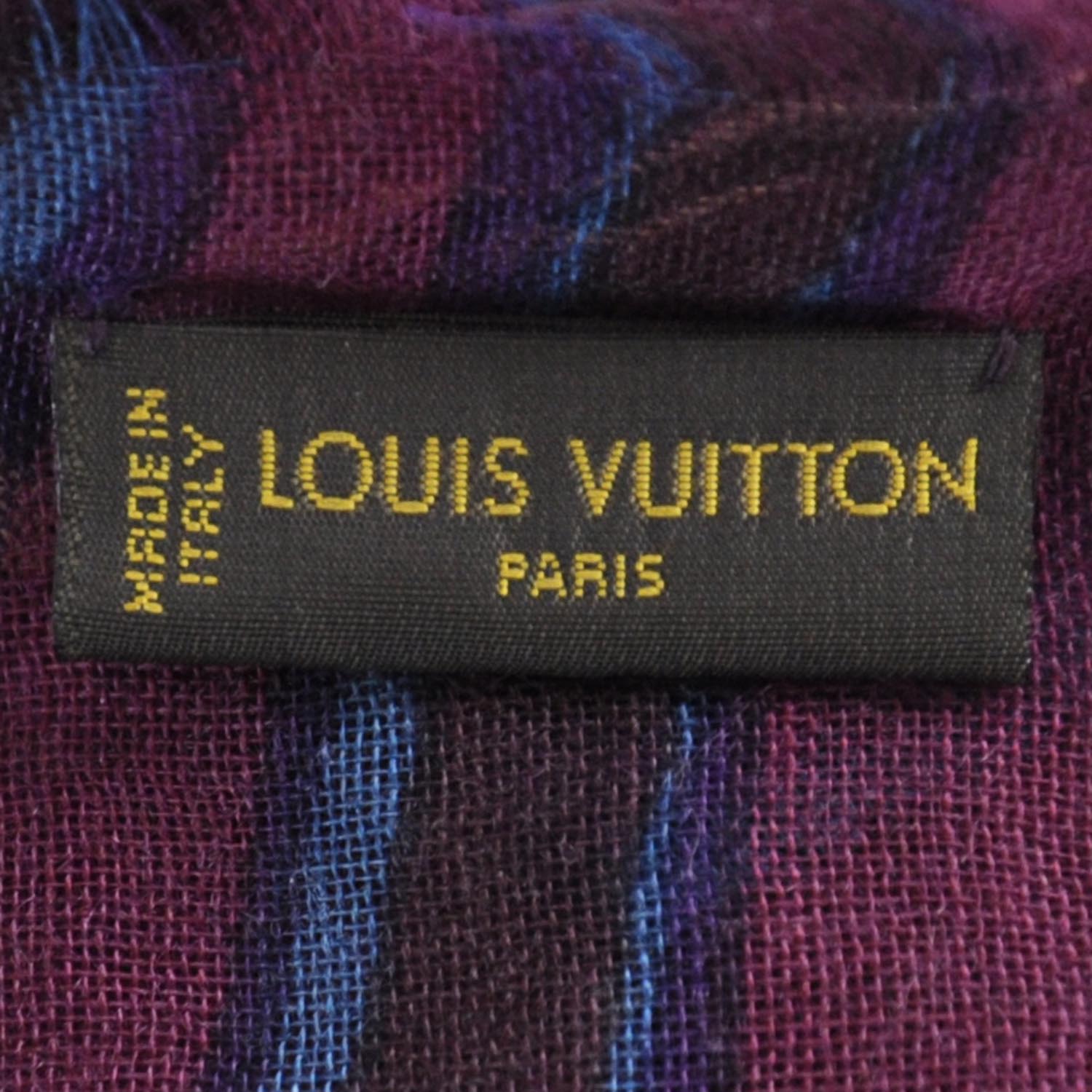 Louis Vuitton Cashmere Silk Zebra Stole Prune 3 of 4