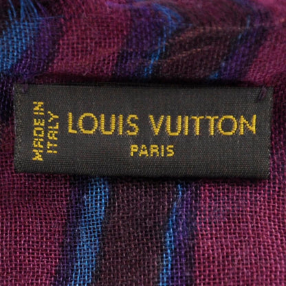 Louis Vuitton Cashmere Silk Zebra Stole Prune 3 of 4