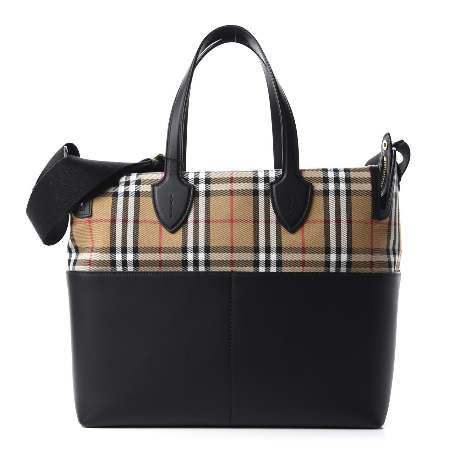 Calfskin Vintage Check Kingswood Achly Diaper Bag Black