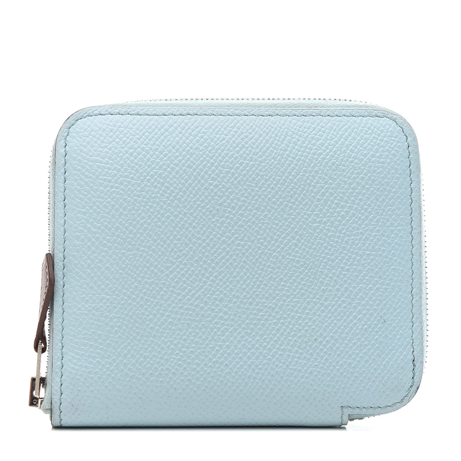 Hermes Epsom Silk'in Compact Wallet Bleu Zephyr 1 of 8