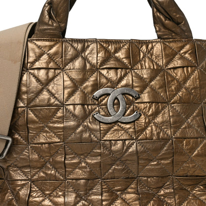 Chanel Metallic Aged Calfskin Quilted Origami Tote Bronze 8 of 11