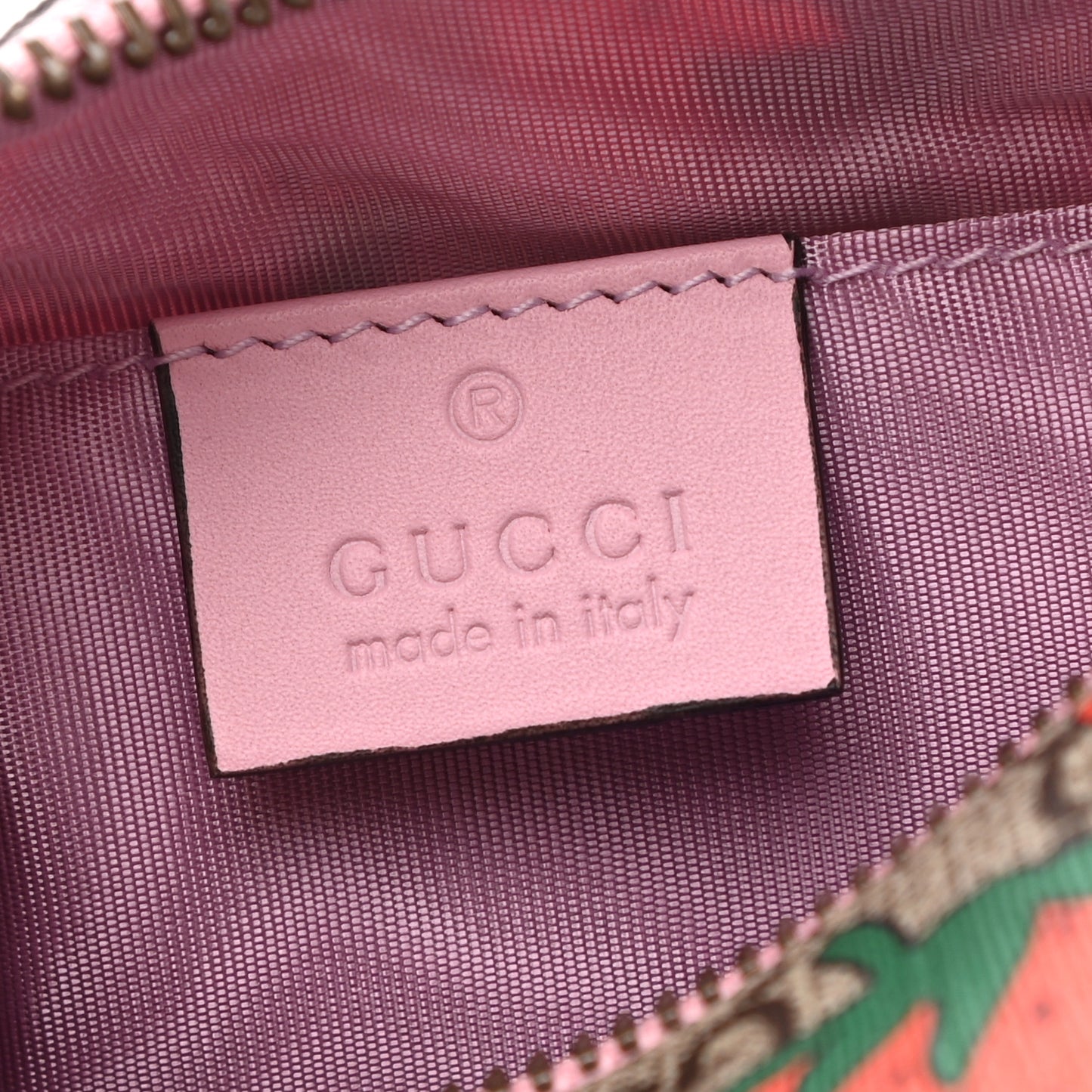 GG Supreme Monogram Strawberry Cosmetic Case