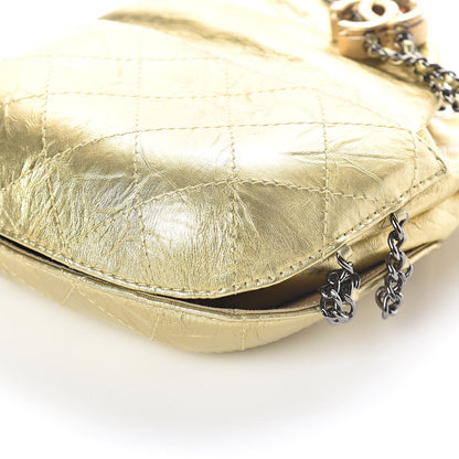Chanel Metallic Aged Calfskin Quilted Small Gabrielle Bucket Gold 10 of 10