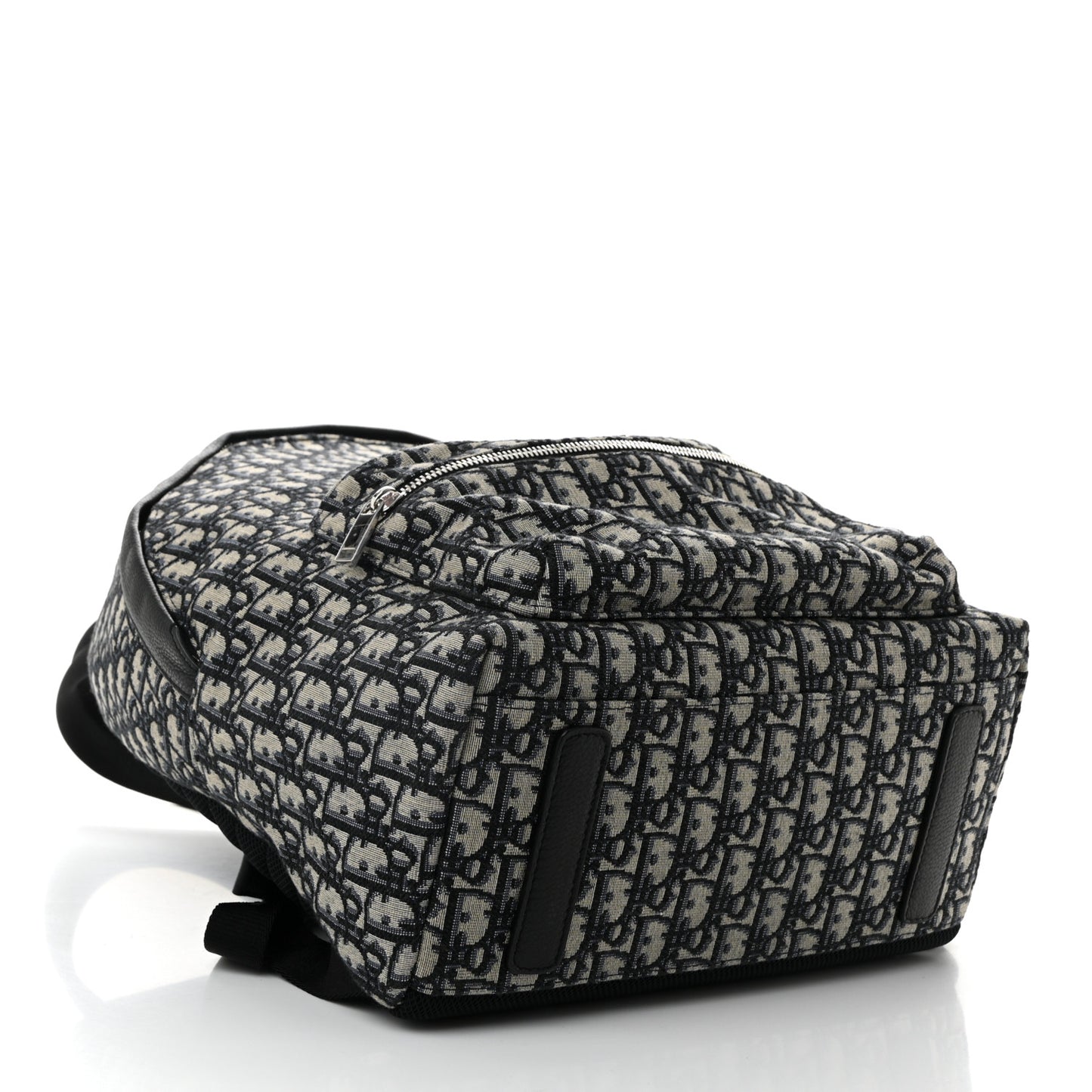 Oblique Calfskin Rider Backpack Beige Black