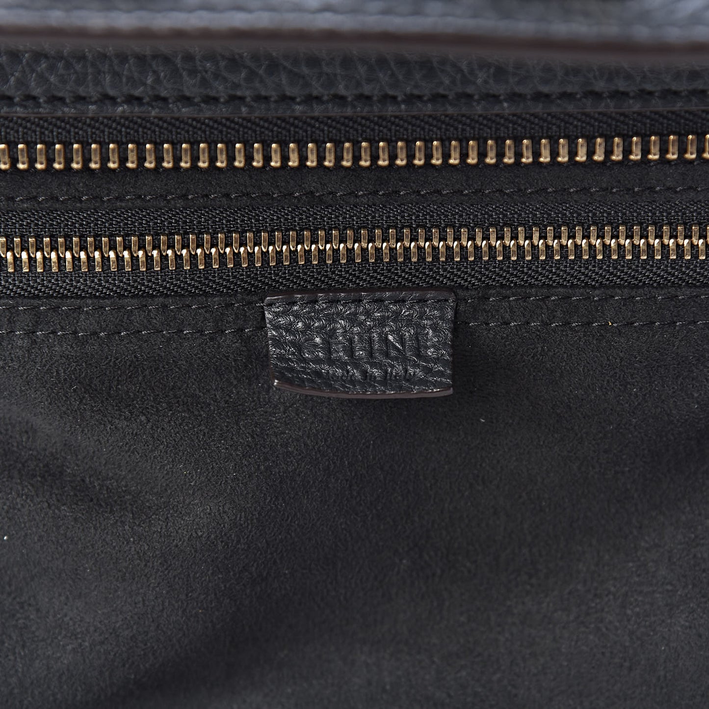 Drummed Calfskin Mini Luggage Anthracite