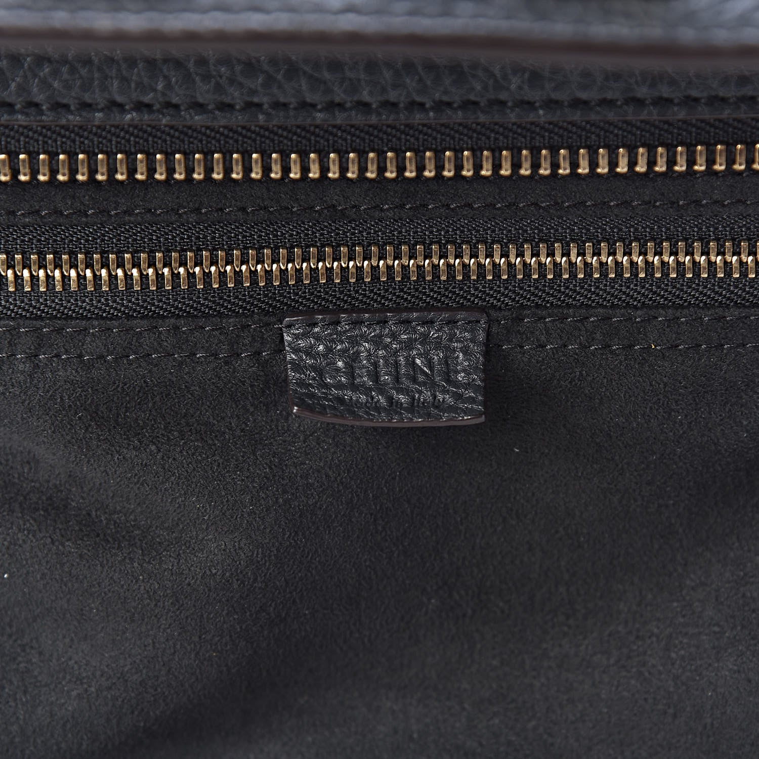 Celine Drummed Calfskin Mini Luggage Anthracite 6 of 15