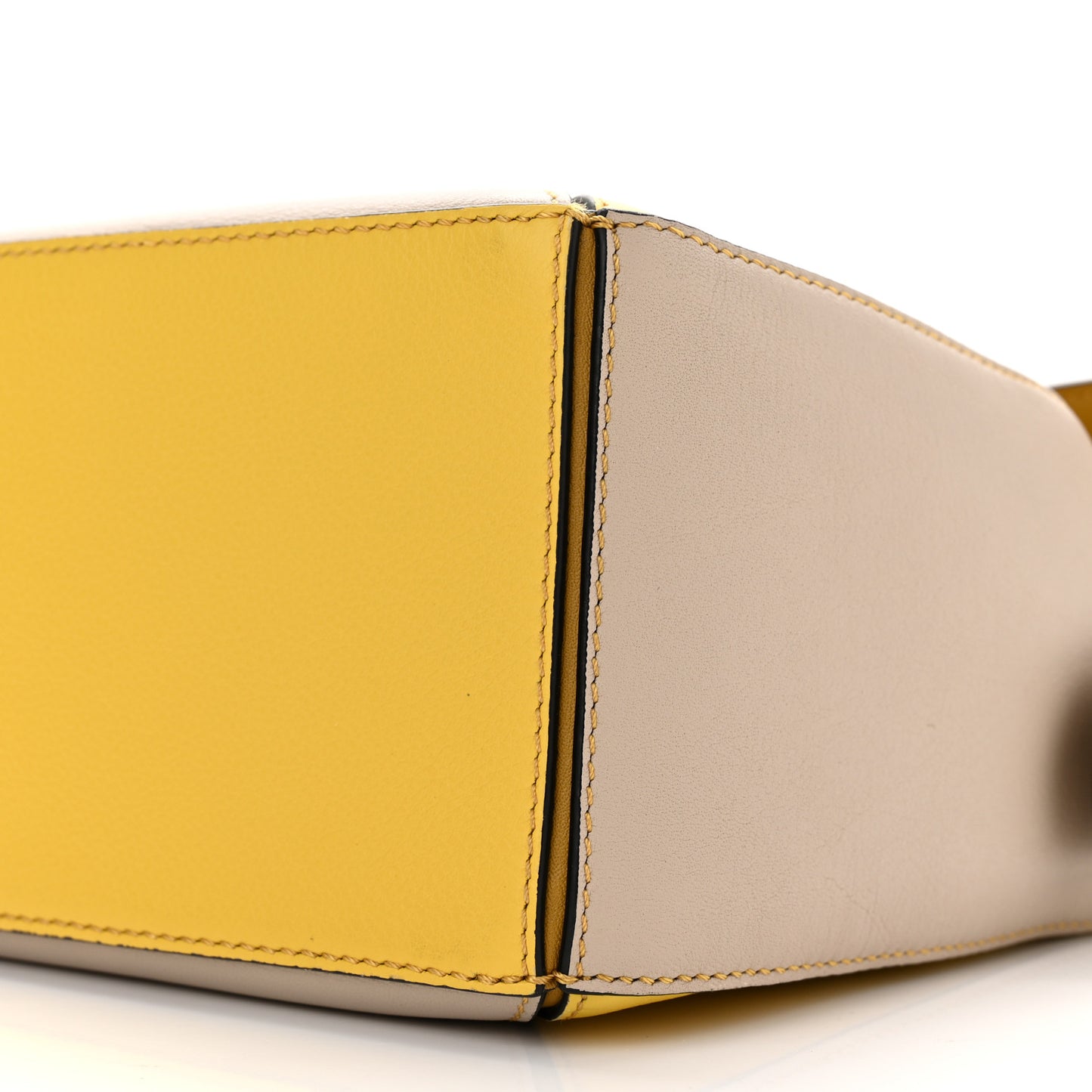 Grained Calfskin Small Puzzle Bag Ocre Yellow