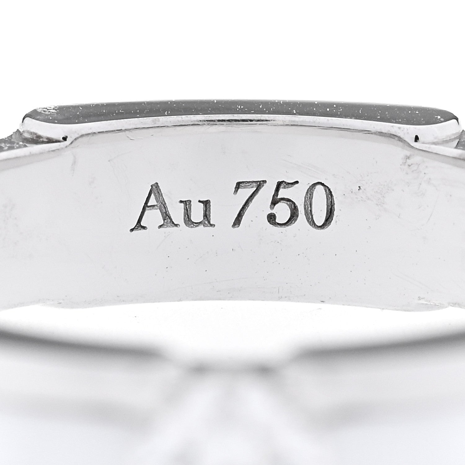 Chanel 18K White Gold Ceramic Diamond Slim Ultra Ring 48 4.5 White 6 of 6