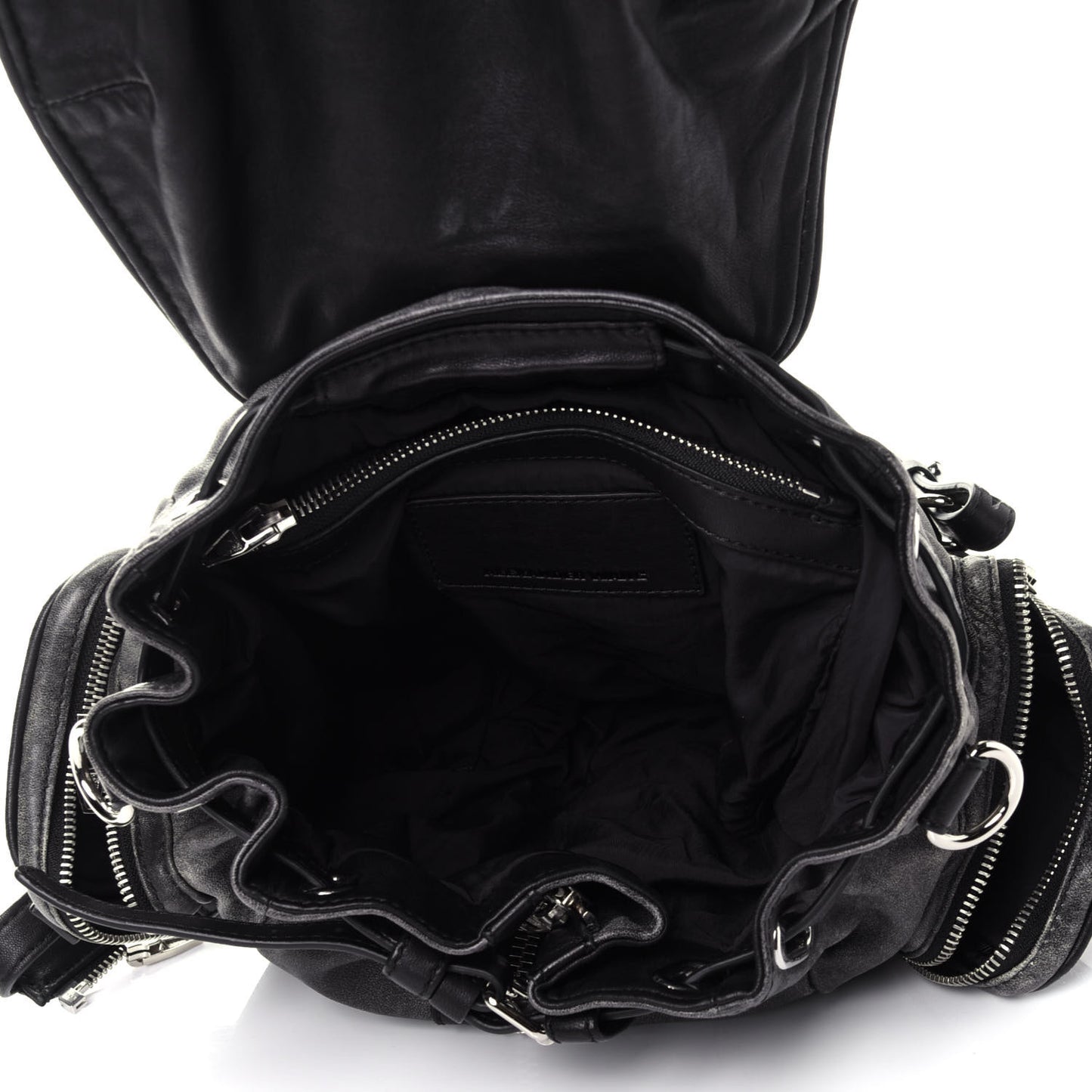 Calfskin Mini Marti Backpack Washed Grey