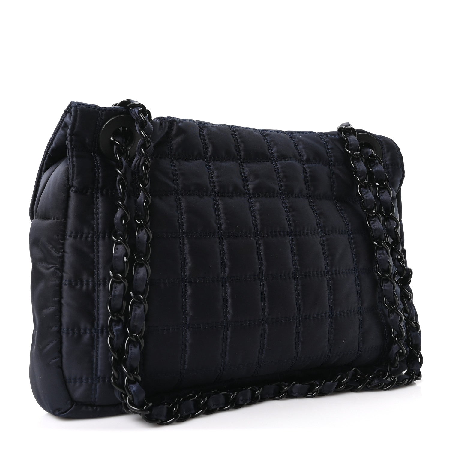 Chanel Nylon Quilted Ski Sport Flap Bag Navy 3 of 10
