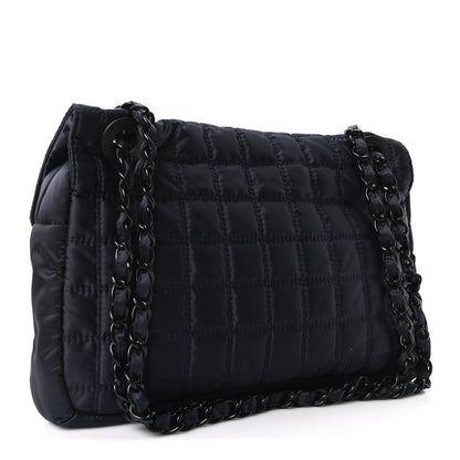 Chanel Nylon Quilted Ski Sport Flap Bag Navy 3 of 10