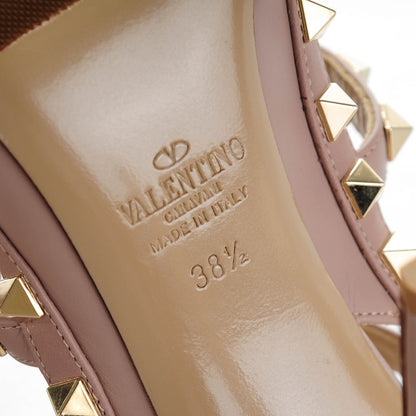 Valentino Garavani Calfskin Nappa Rockstud Ankle Strap 100mm Pumps 38.5 Poudre 6 of 7