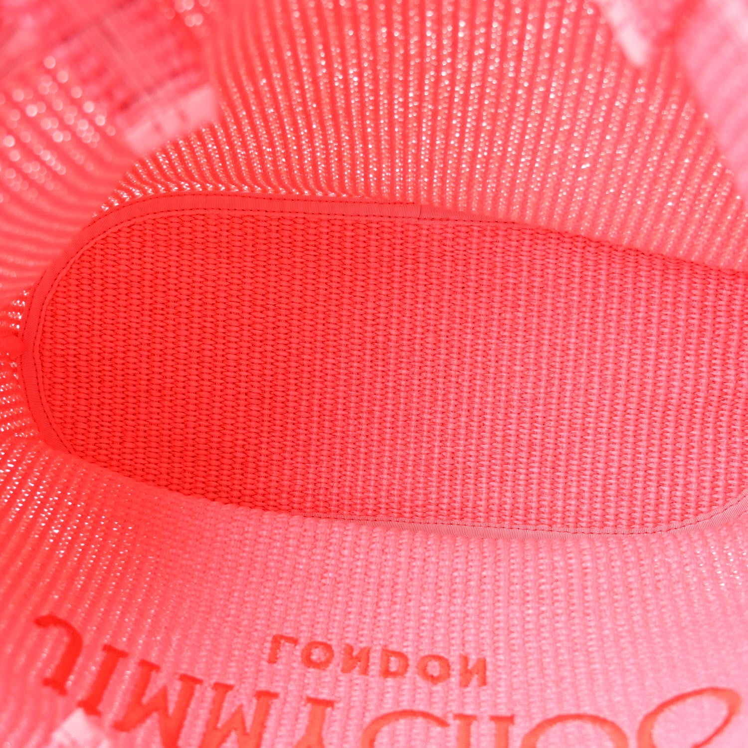 Jimmy Choo Raffia London Logo Beach Tote Pink 5 of 9