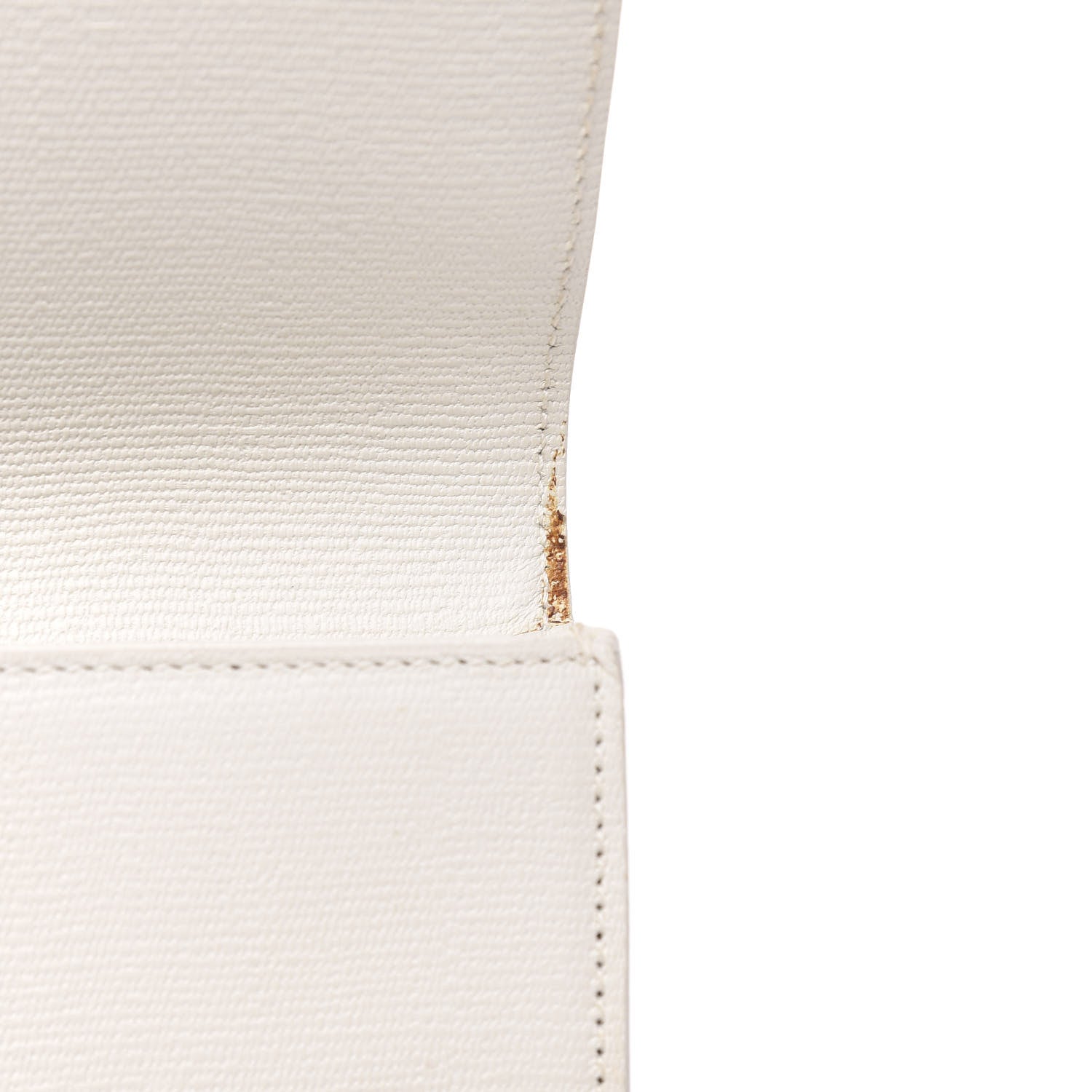 Saint Laurent Textured Calfskin Classic Y Ligne Clutch White 7 of 11