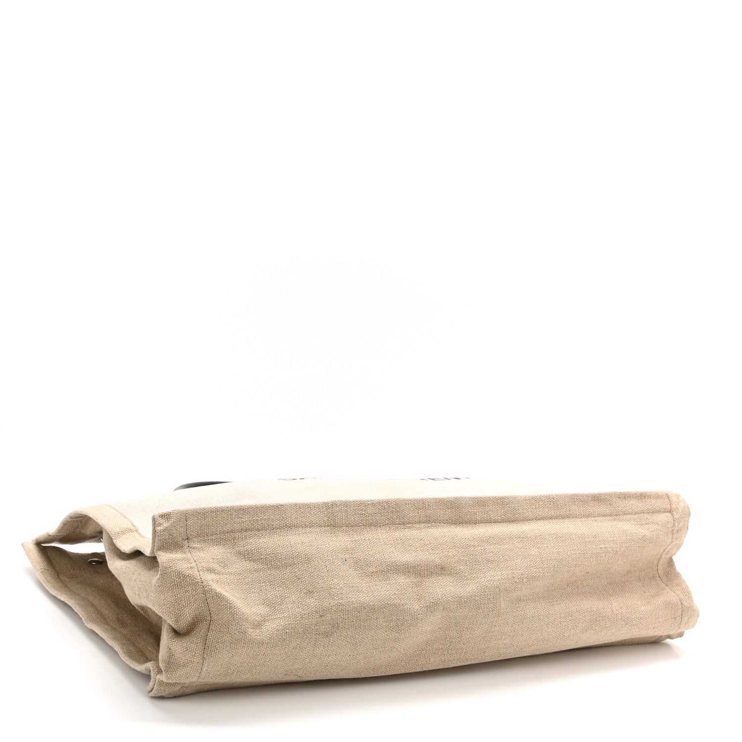 Saint Laurent Linen Calfskin Rive Gauche Tote Optic White 5 of 11