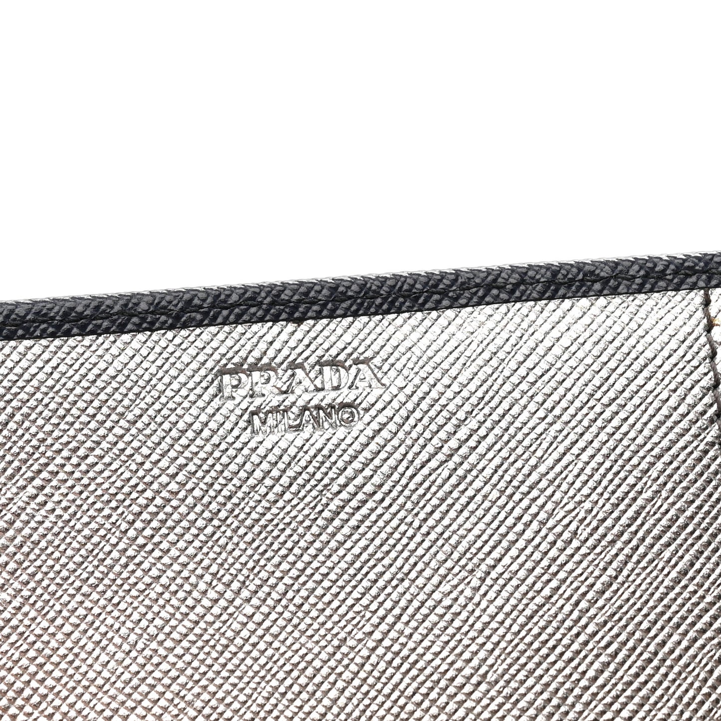 Saffiano Metal Continental Flap Wallet Baltico Argento