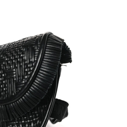 Christian Dior Calfskin Braided Saddle Belt Bag Black 10 of 10
