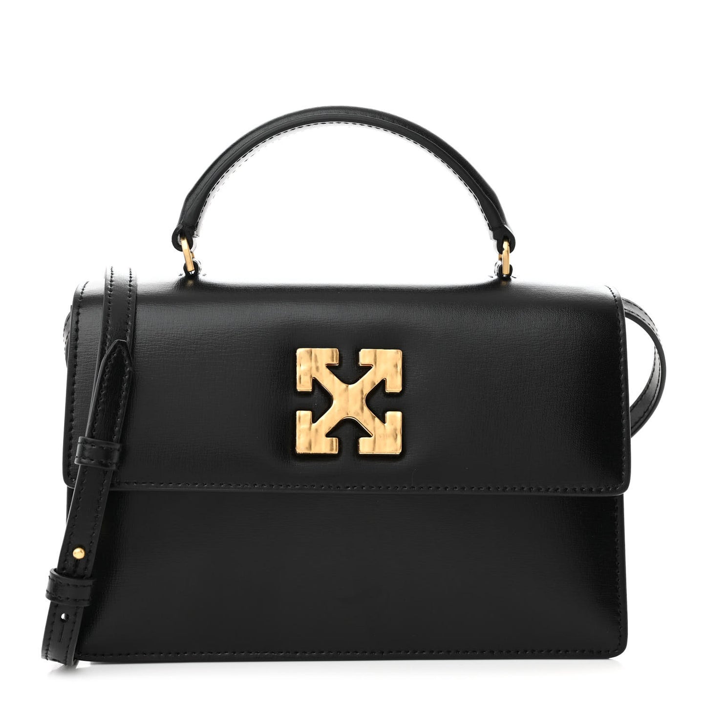 Calfskin Jitney 1.4 Top Handle Bag Black