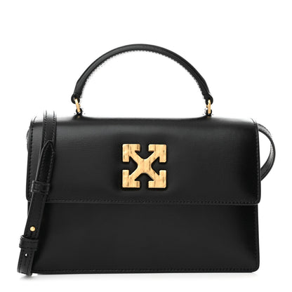 Off-White Calfskin Jitney 1.4 Top Handle Bag Black 1 of 9
