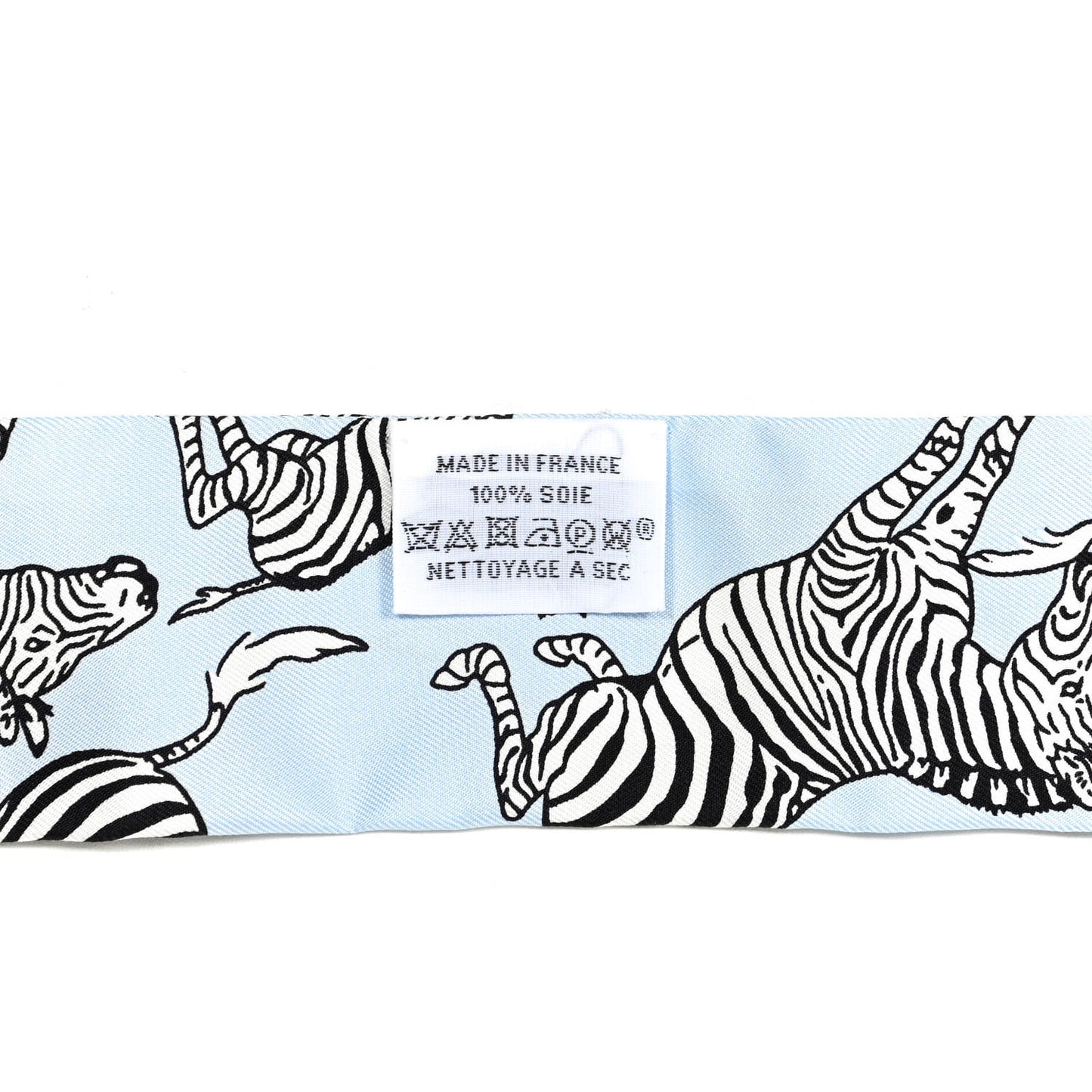 Silk Les Zebres Twilly Ciel Black White