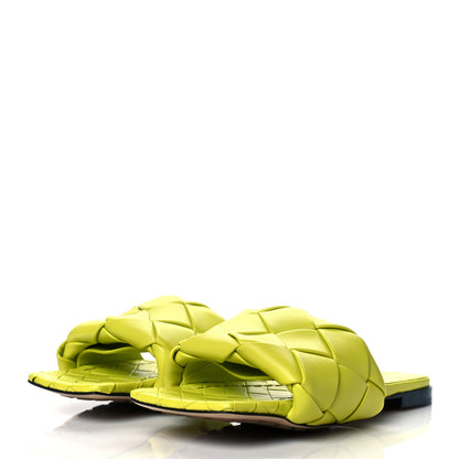 Bottega Veneta Nappa Maxi Intrecciato Lido Flat Sandals 37 Kiwi 3 of 8