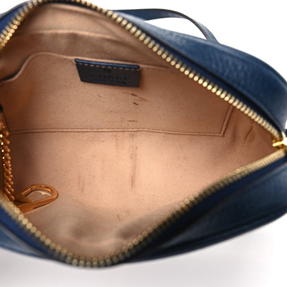 Gucci Textured Calfskin Web Mini Ophidia Shoulder Bag Blue Agata 5 of 10