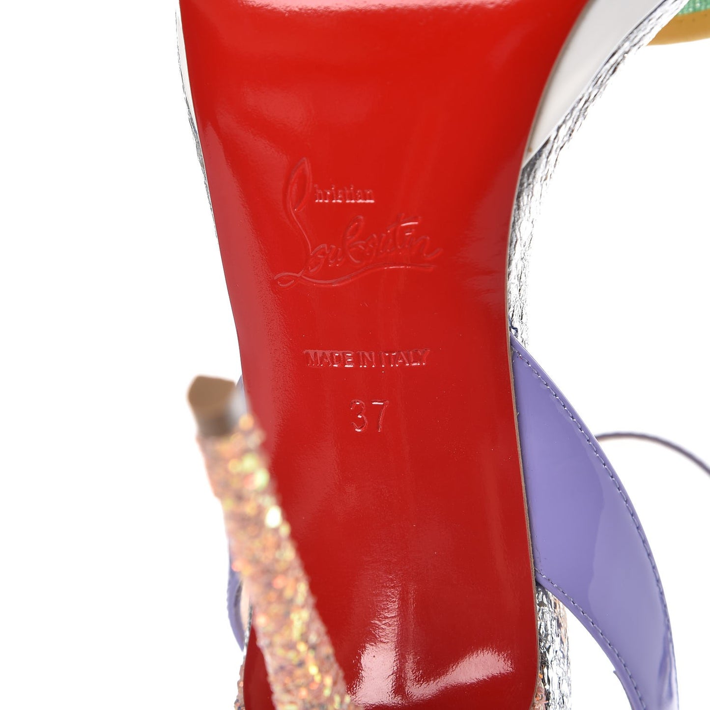 Patent Rete Glitter Discoport 120 Sandals 37 Opal