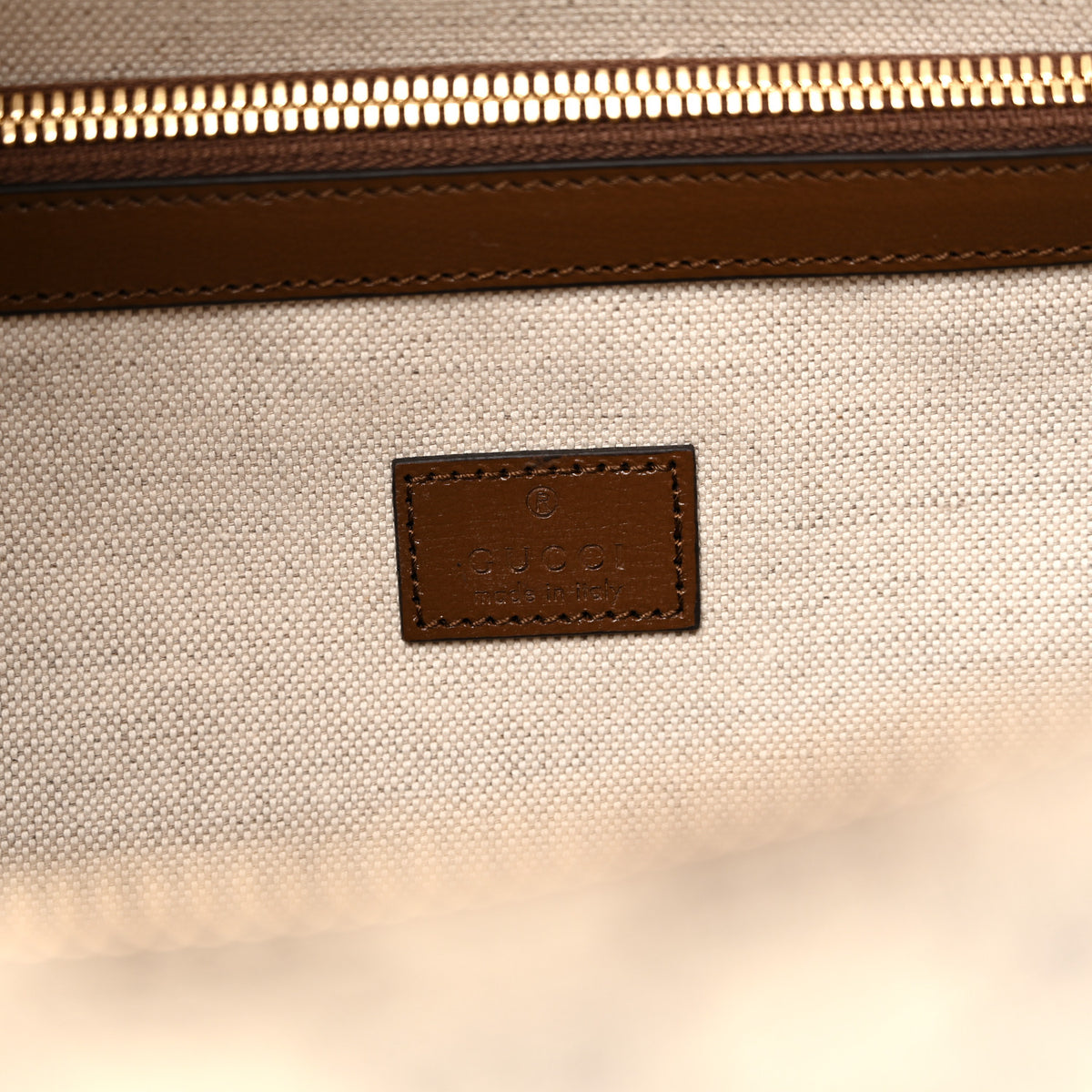 GG Supreme Monogram Azalea Calfskin Retro Interlocking G Large Duffle Bag Beige Ebony Brown Sugar