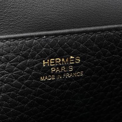 Hermes Taurillon Clemence Halzan 25 Black 6 of 11