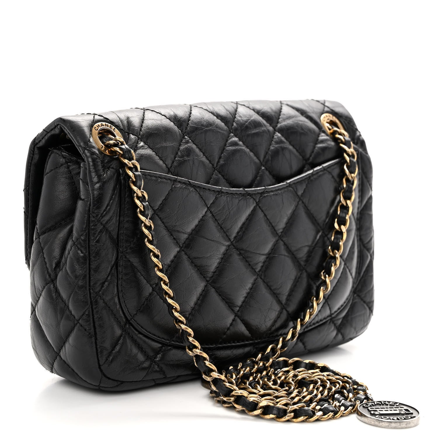 Chanel Aged Calfskin Quilted Mini Medallion Flap Black 3 of 10