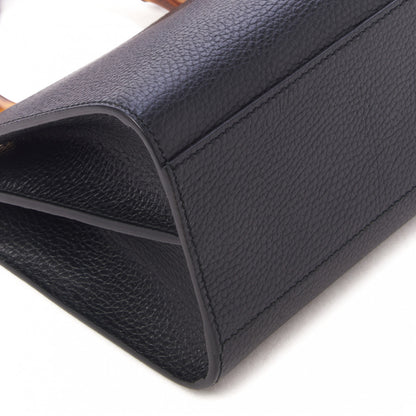 Gucci Nappa Bamboo Web Mini Nymphaea Top Handle Bag Black 6 of 10