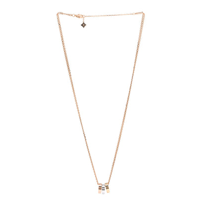Louis Vuitton 18K Yellow White Pink Gold Empreinte Pendant Necklace 3 of 5
