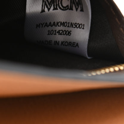 MCM Calfskin Ottomar Monogram Zip Card Case Wallet Chestnut 6 of 7