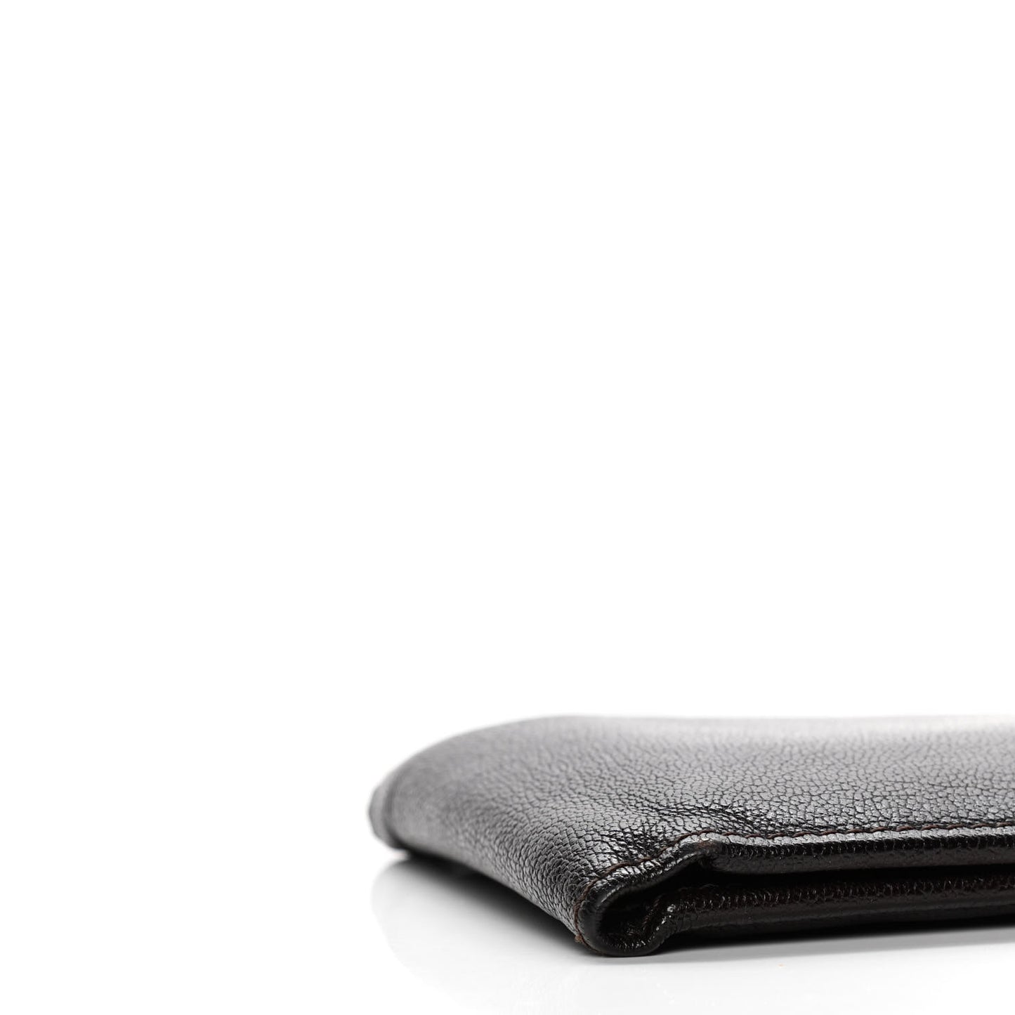 Goatskin Bi-Fold Wallet Dark Brown