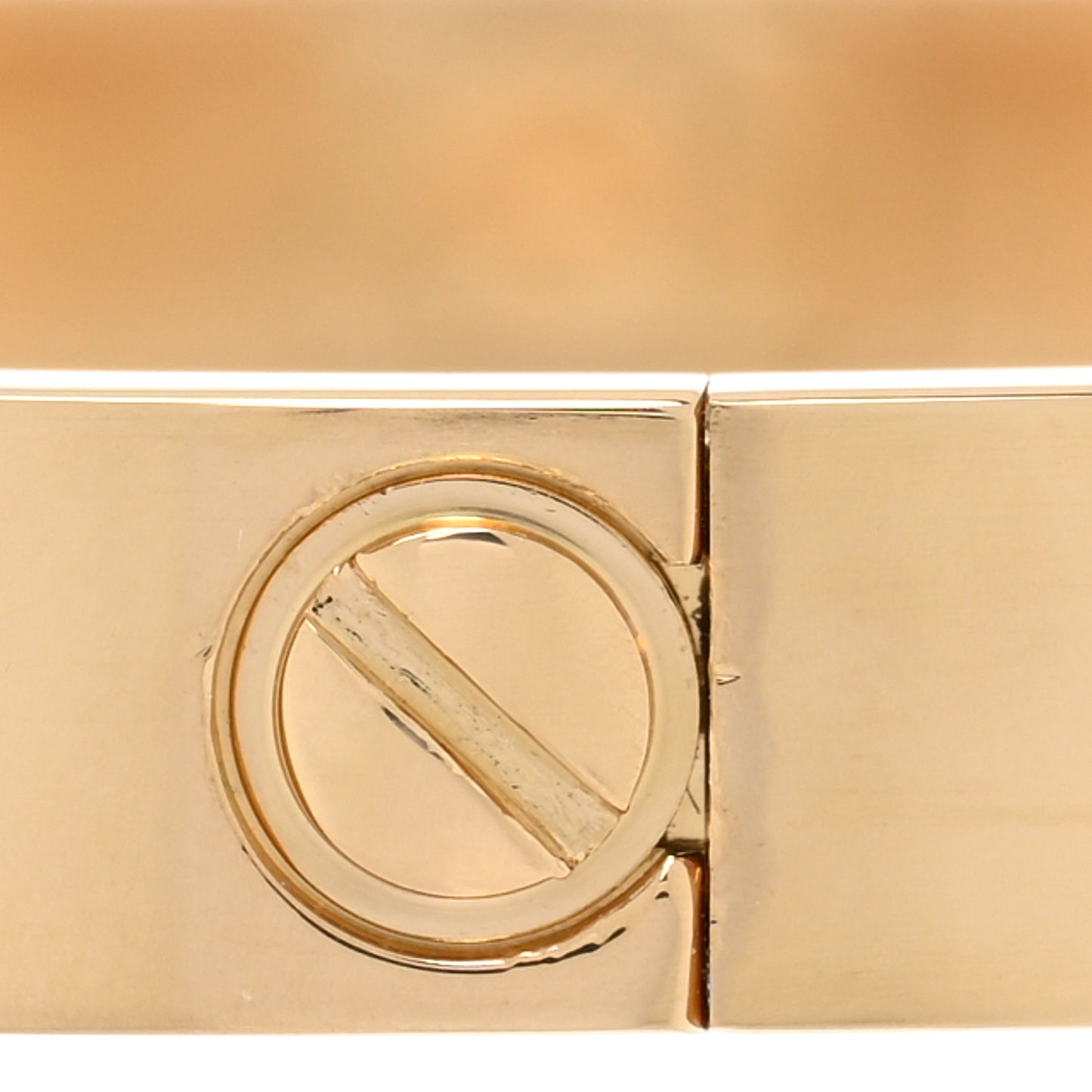 18K Yellow Gold 4 Diamond LOVE Bracelet 17