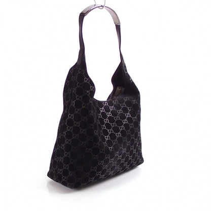 Gucci Suede Monogram Hobo Black 3 of 12