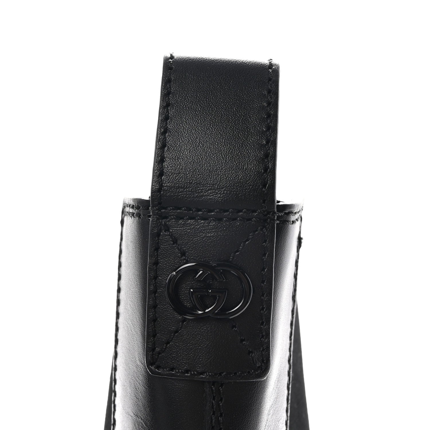 Gucci Sierra Calfskin Double Stretch Rib Mens Chelsea Boots 8.5 Black 8 of 10