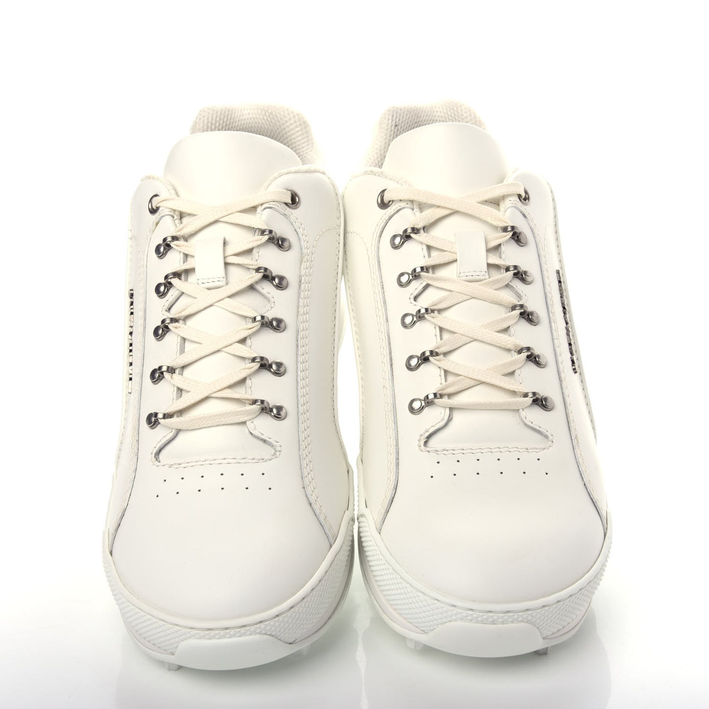 Calfskin Jump Low Top Sneakers 42 White
