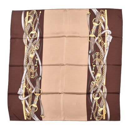 Gucci Silk Interlocking G Belts Scarf Brown 1 of 4